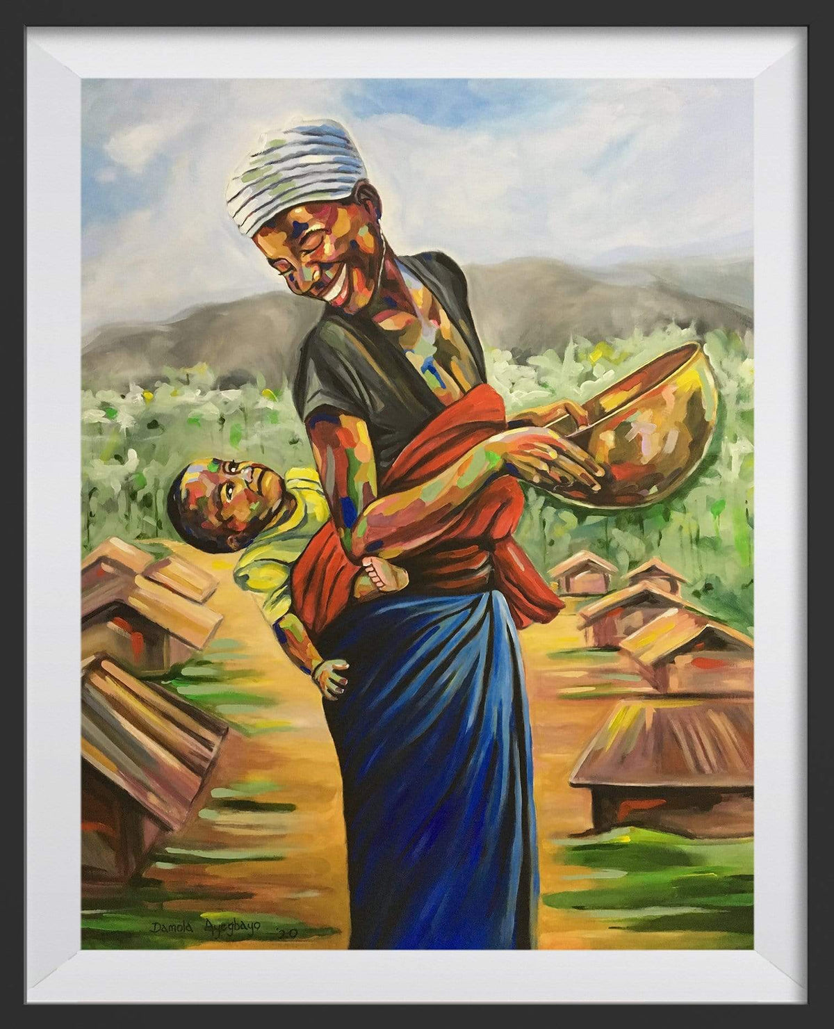 Damola Ayegbayo Digital Print S - 12x15inch / Black Cradle